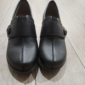 Clarks Black Leather Loafers